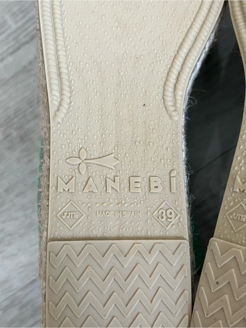 MANEBÍ Hamptons Suede Double Sole Espadrilles Shoe Pastel Mint EU 39 NIB Coastal